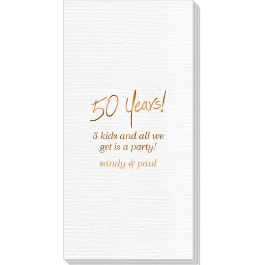 Fun 50 Years Deville Guest Towels